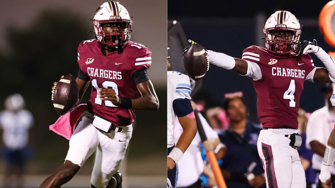 With phenom twins, Keller Central Charger football has a spark