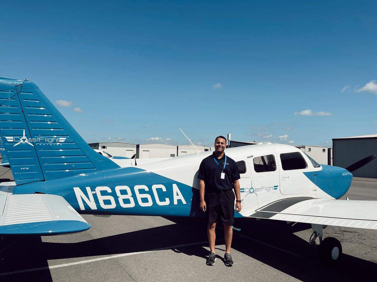 Triston Sanderson and 17 other student pilots, all people of color, filed a lawsuit Tuesday against American Airlines, Coast Flight Training and Management, and American Airlines Federal Credit Union. 