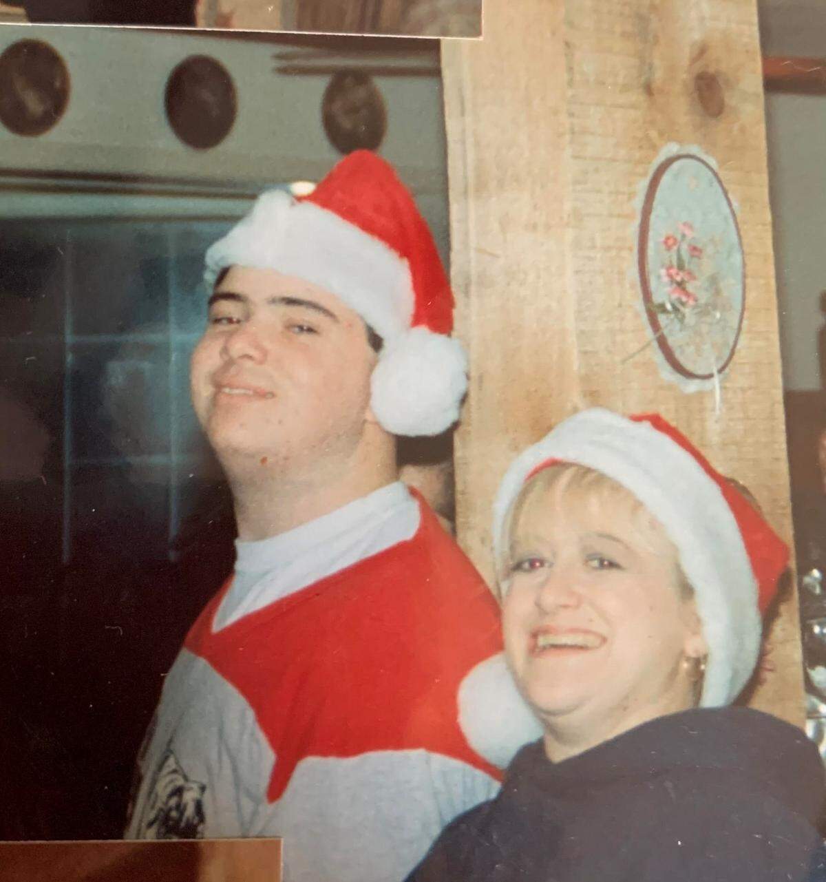 Aaron Watson (left), as a student at Navarro College in the 1990’s, smiles for a photo. Friends remembered Watson, who died in Thursday’s tragic pileup in Fort Worth, TX, as a kind and caring friend, as well as a talented singer.