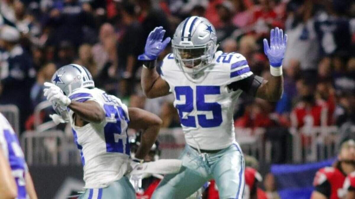 Dallas Cowboys safety Xavier Woods celebrates after breaking up a pass during a game last season. Woods missed the first two games of 2018 with a hamstring injury but is expected to play against the Seahawks.