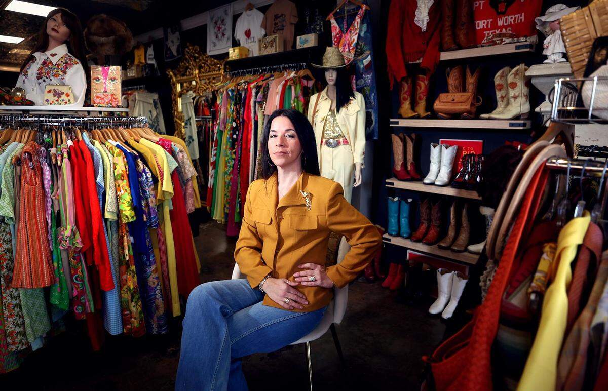 Laura Simmons is the owner of Studio 74 Vintage in Fort Worth, a boutique where she curates vintage clothes and accessories from around the 1940s to the 1980s. “They say vintage is the new luxury,” said Simmons. “It’s better made, higher quality, it’s going to stand the test of time, it’s going to last.”