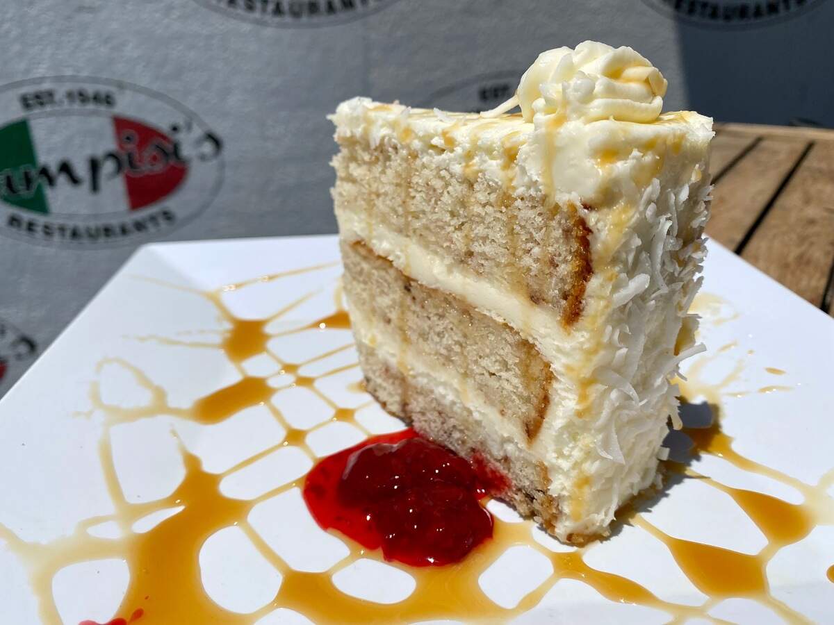 Italian cream cake at Campisi’s.