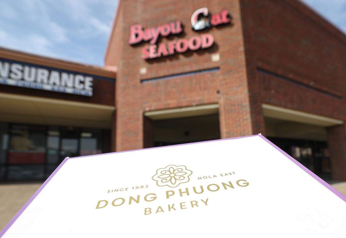 Dong Phuong Bakery king cakes and other New Orleans imports can be purchased at Bayou Cat Seafood in Arlington while supplies last.