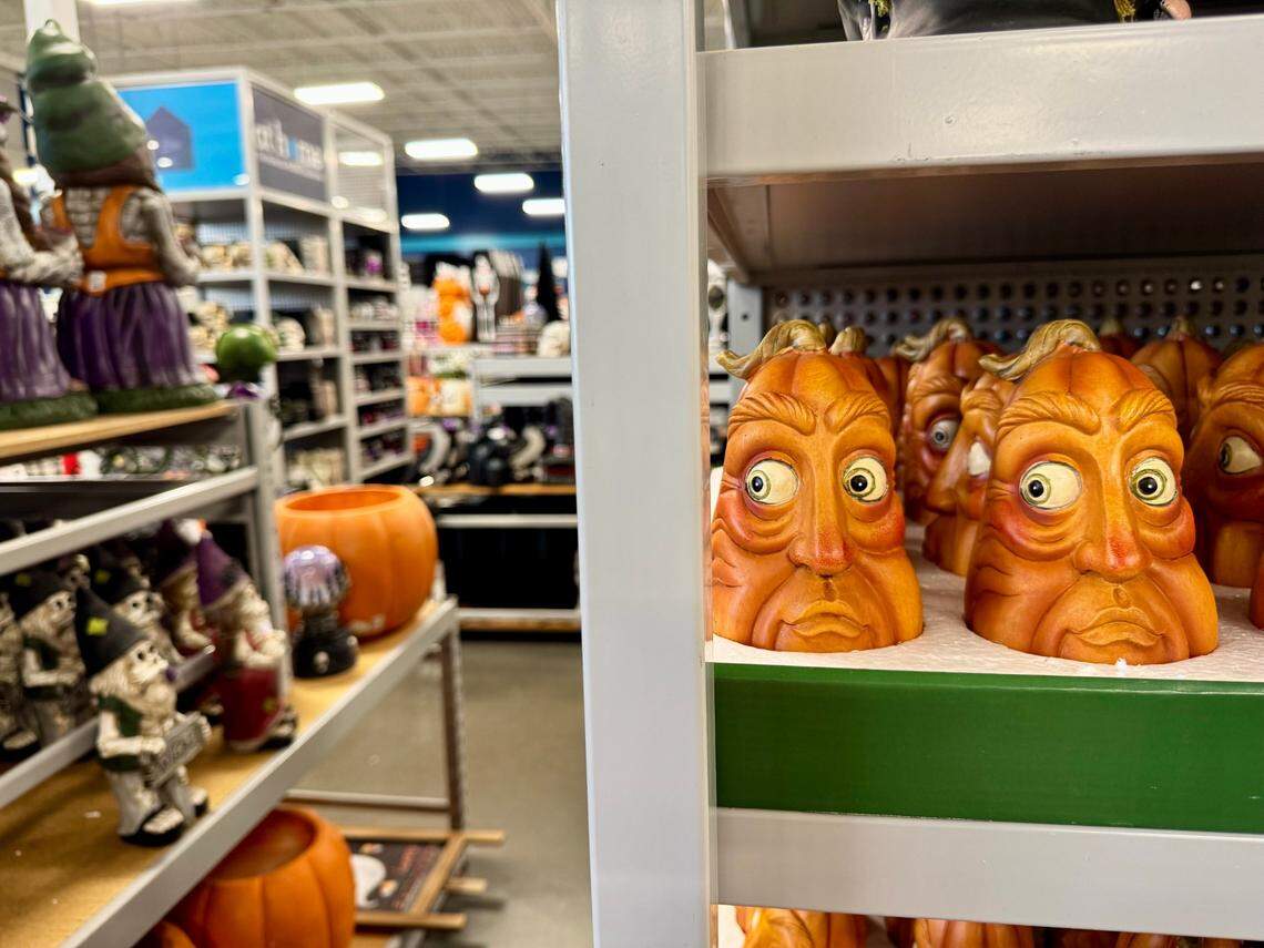 Halloween decorations at the At Home store in far north Fort Worth on Friday, July 11, 2025. The retailer rolled out Halloween merchandise in late June.