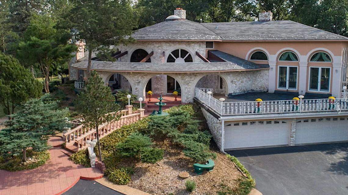 The exterior of a $5 million home for sale in Oak Brook, Illinois, that caught the attention of Zillow Gone Wild.