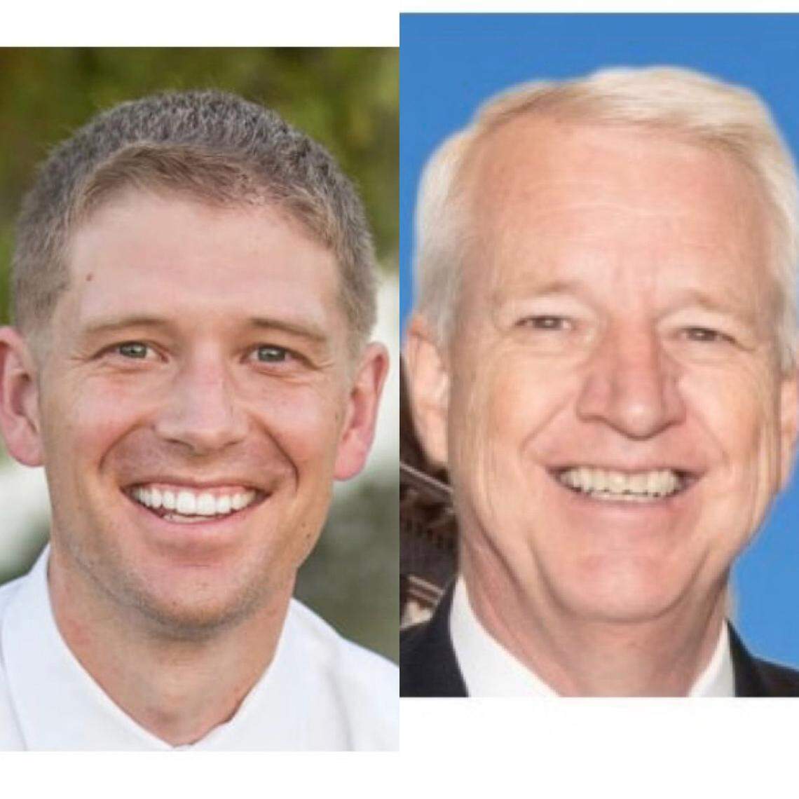 Tarrant County Republican district attorney candidates Rep. Matt Krause (left) and former Judge Phil Sorrells.