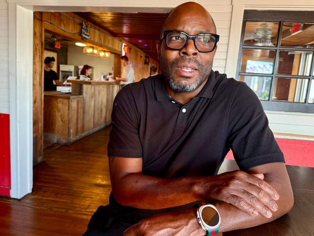 Sauce maker Antoinne Ivory opened his second Hump’s BBQ in a 45-year-old barbecue restaurant in Pantego, Texas, as seen June 9, 2025.