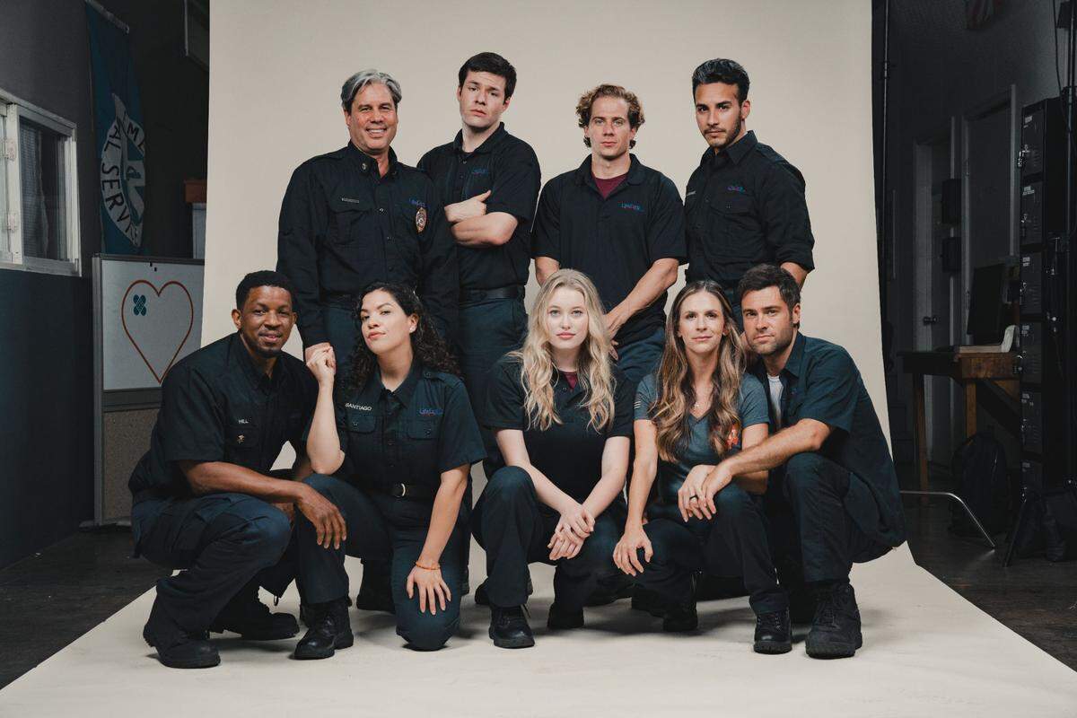 The cast of Great American Family’s “County Rescue.”