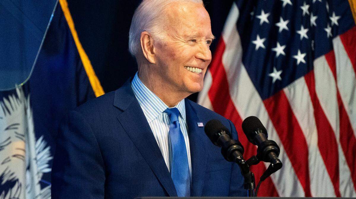 President Joe Biden speaks during the First in the Nation Dinner and Celebration in Columbia, S.C., in January.
