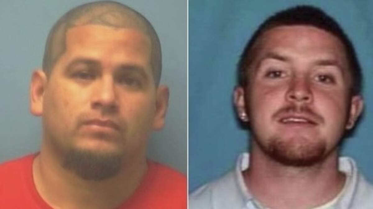 Manuel Maturino of Grand Prairie (left) and Jake Craft of Euless were arrested early Wednesday after a traffic stop in North Richland Hills and a police chase through Tarrant County cities.