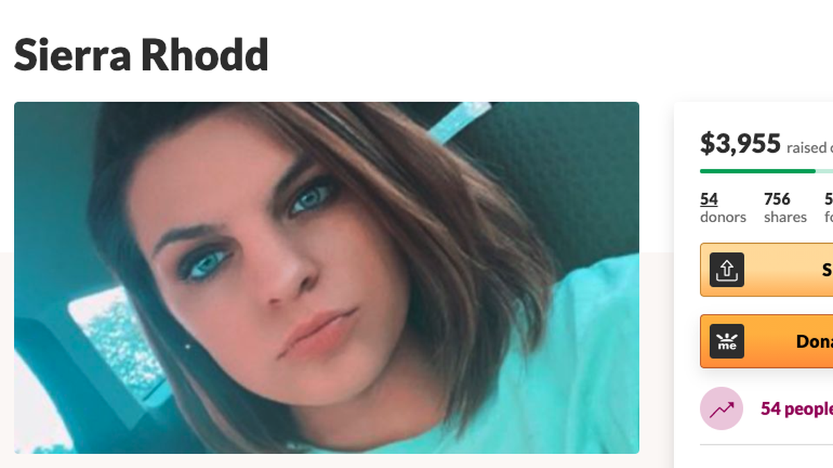 Sierra Rhodd, shown in a GoFundMe page, was shot and killed Sunday in her Harris County, Texas, home.