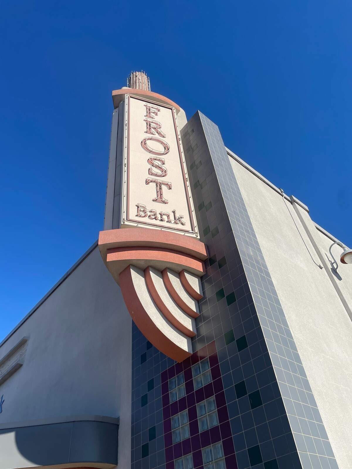 The former Bowie Theater, walking distance from Bob Lewis’ boyhood home, remains a landmark and was converted to a branch bank in the early 1980s.