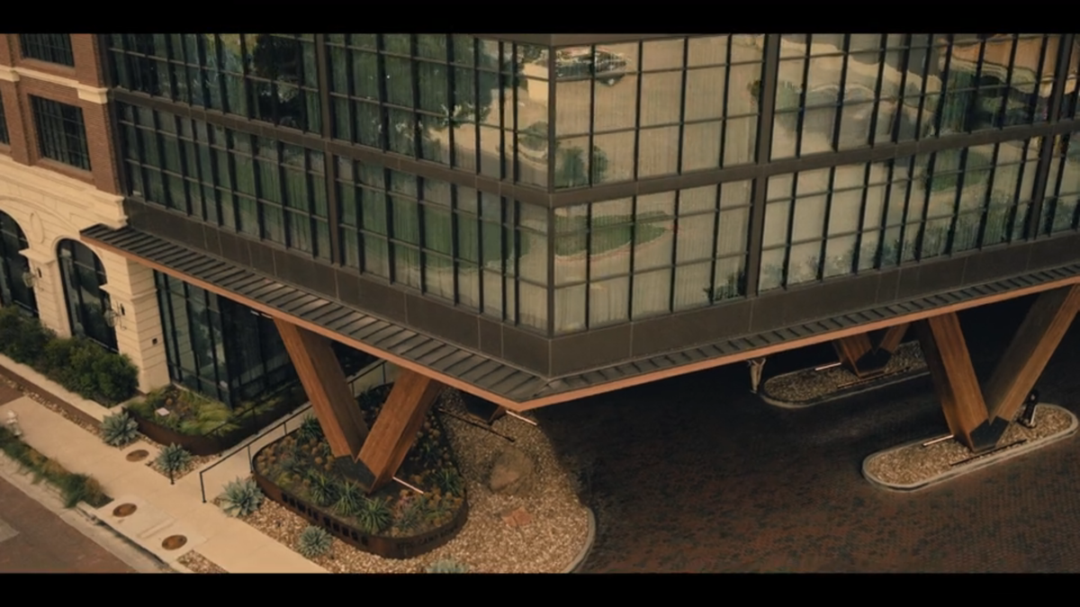 The Bowie House hotel is seen in “Landman” season 2 episode 1.