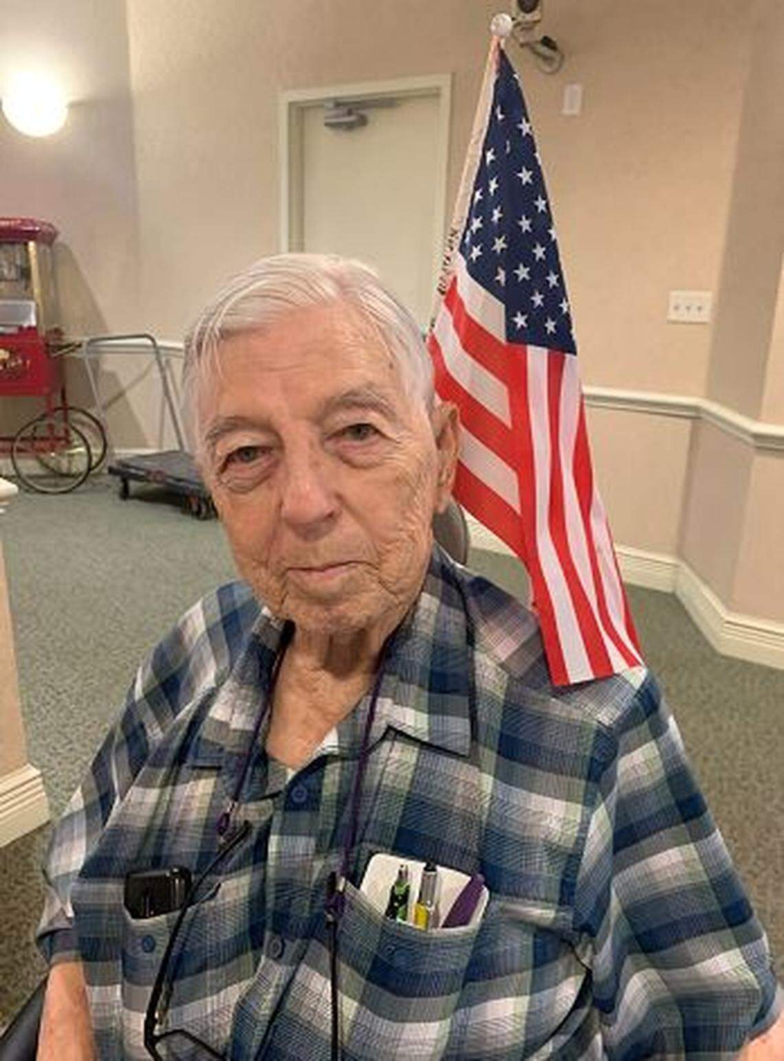 James Parsley, 95, said he was able to get through the pandemic with the help of his wife, family and independent living center in North Richland Hills, Texas.