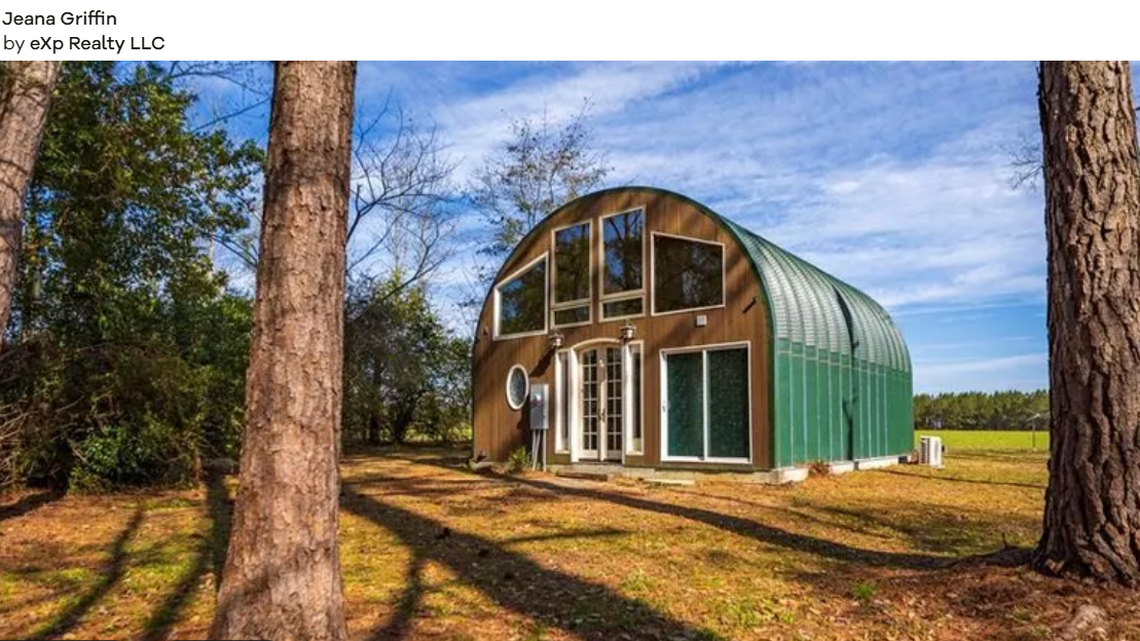 Exterior of the interesting home