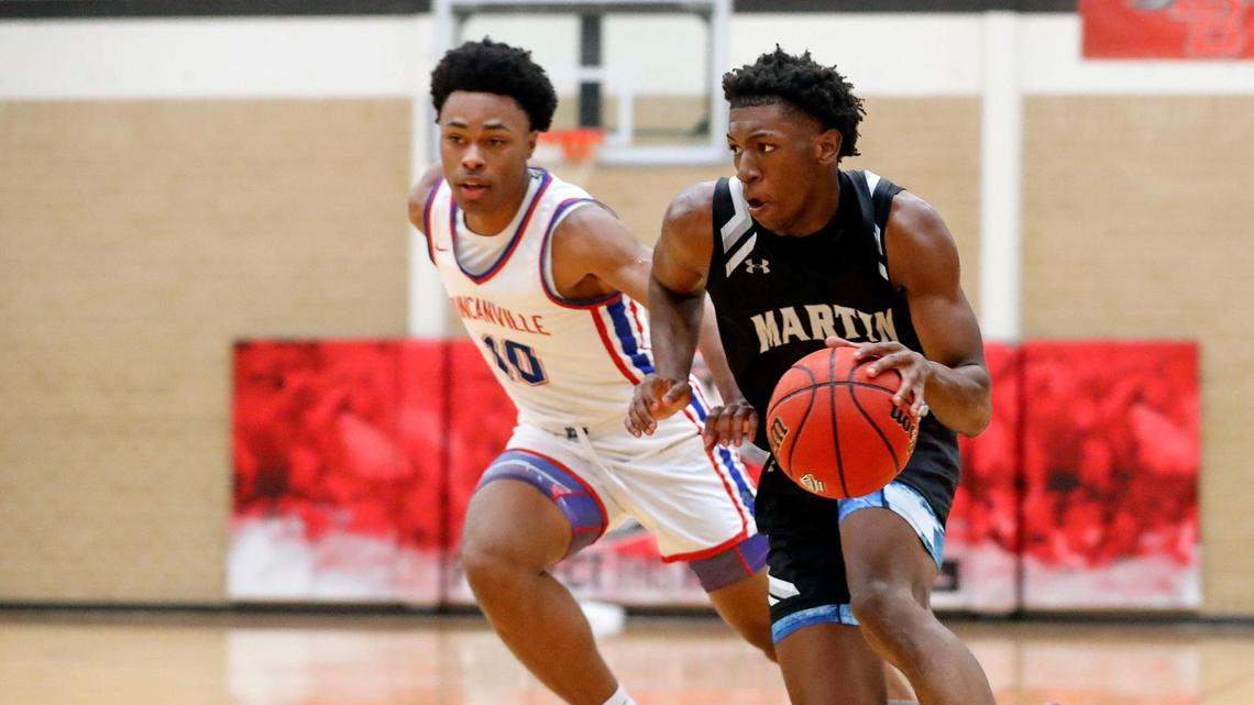 Martin guard Kordelius Jefferson (23) and the Warriors are the top ranked area team in 6A.