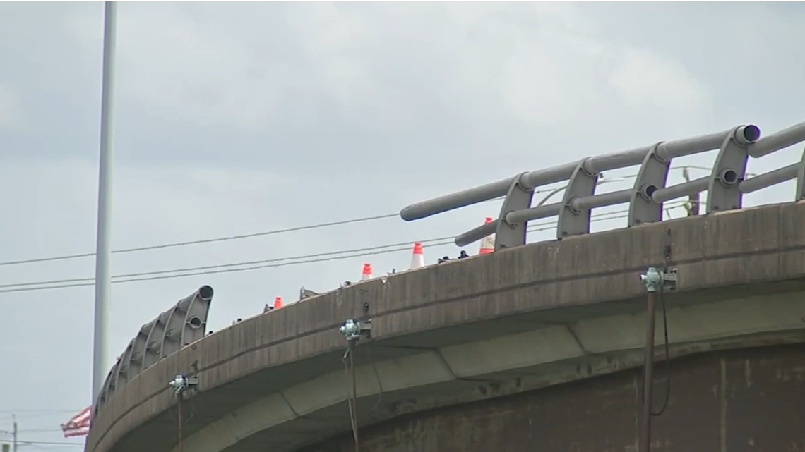 A group of three teenagers plunged into a bayou in Houston, Texas, after the car they were in veered off of a bridge.