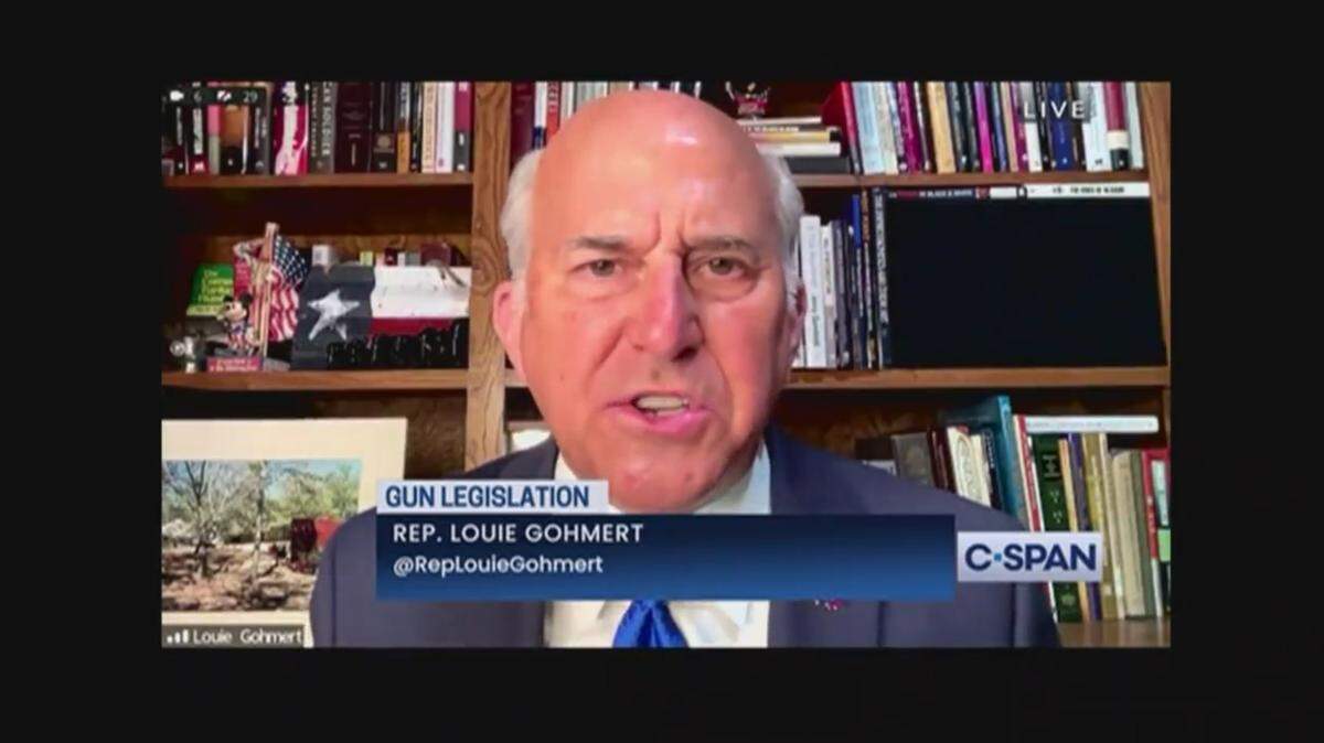 Texas congressman Louie Gohmert lashed out at Democrats during a gun reform hearing Thursday. Gohmert took issue with some Republicans being accused of not caring about the safety of children.