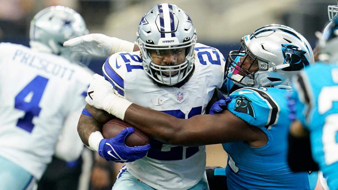 Dallas Cowboys running back Ezekiel Elliott had 143 yards and a touchdown on 20 carries in last week’s win over the Carolina Panthers. It’s his seventh-best rushing day in the NFL.