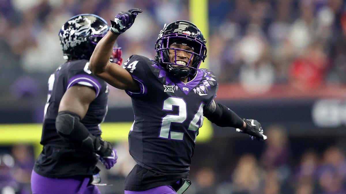 TCU cornerback Josh Newton celebrates tops the Star-Telegram list of the top returning defensive players in the Big 12 this season.