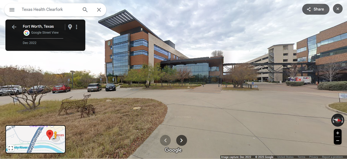 Texas Health Clearfork is located at 5400 Clearfork Main St., Fort Worth.