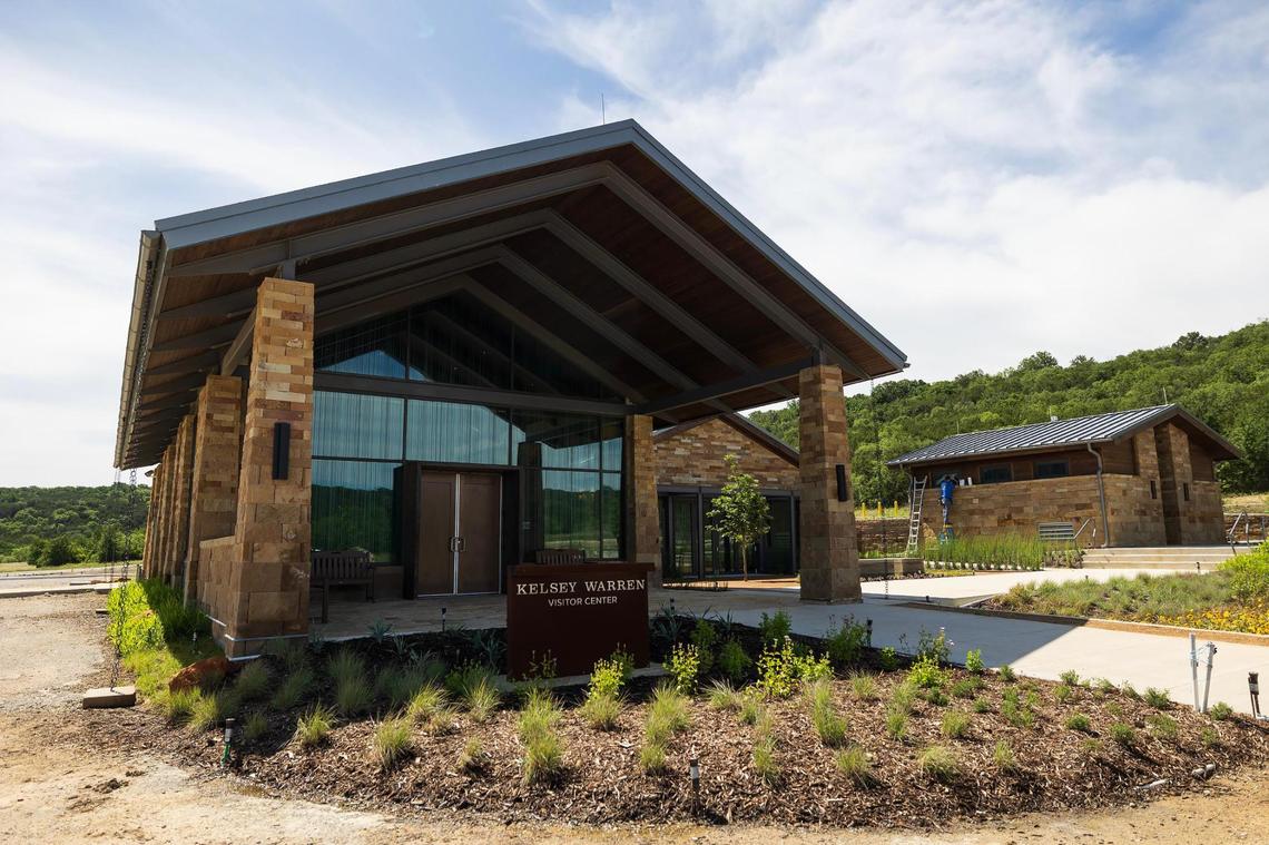 The Kelsey Warren Visitors Center at Palo Pinto Mountains State Park in Strawn. The park is expected to open in 2026.