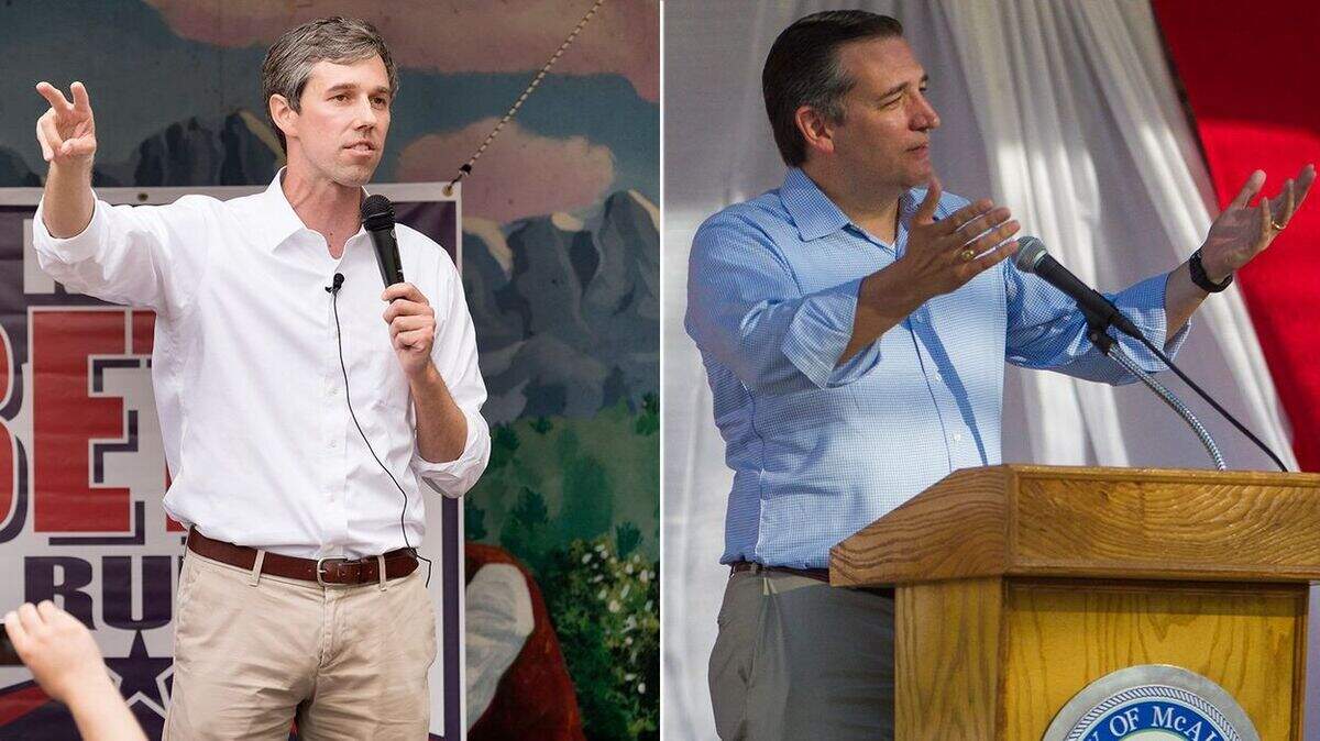U.S. Rep. Beto O'Rourke, D-El Paso (left), and U.S. Sen. Ted Cruz.