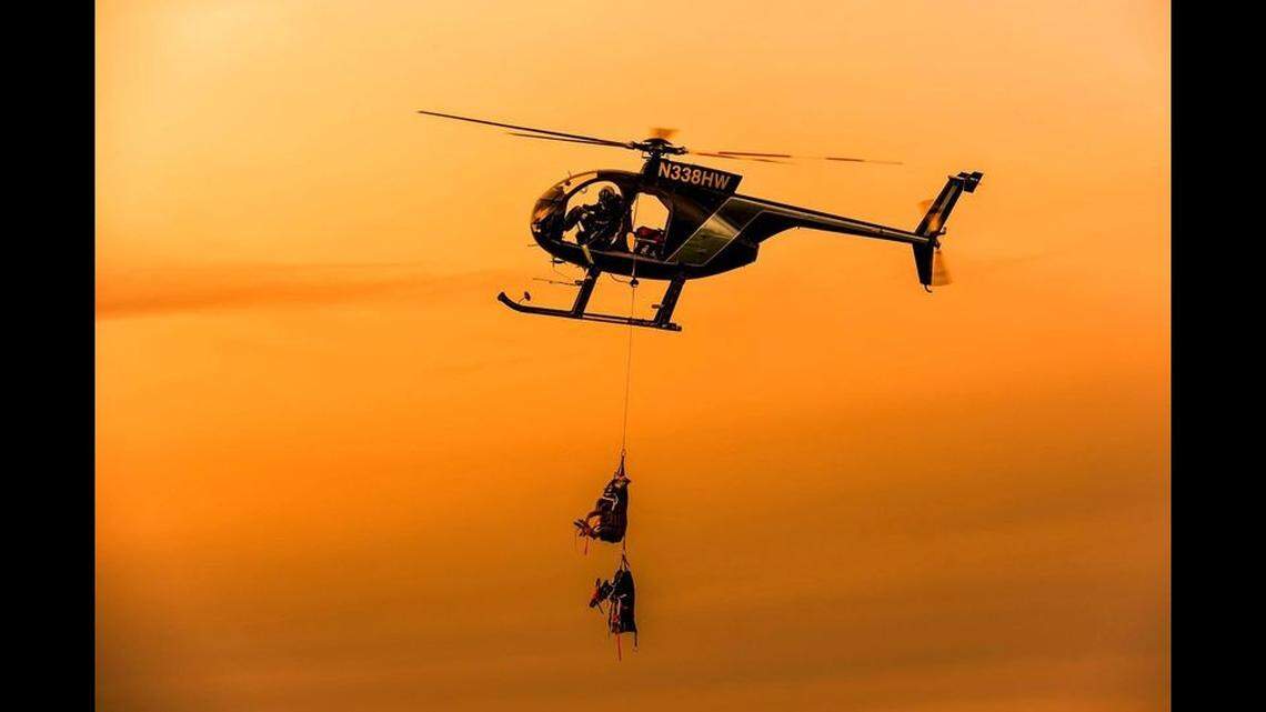 Is that a deer dangling from a helicopter over Utah? Yes it is, says the Utah Division of Wildlife Resources.