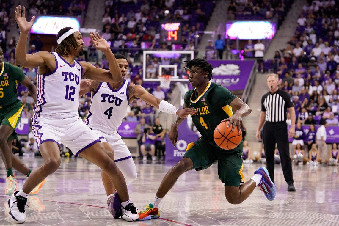Baylor’s Ja’Kobe Walter (4) has started every game this season for the 3 seed Bears.