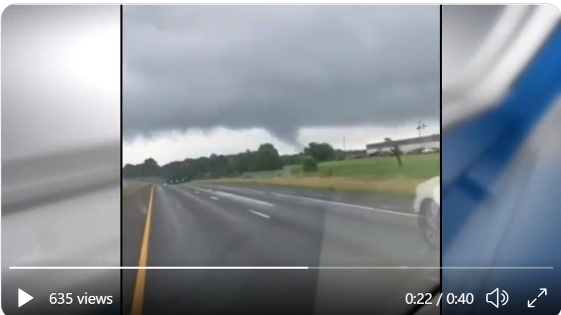 A tornado touched down in Tyler, Texas on Tuesday morning.