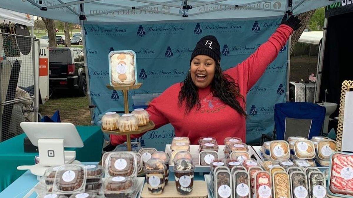 Sabria Perona and her business, Bre’s Sweet Treats, was among the first to open at The Switchyard in Saginaw, the city’s popular food truck park and farmers market.