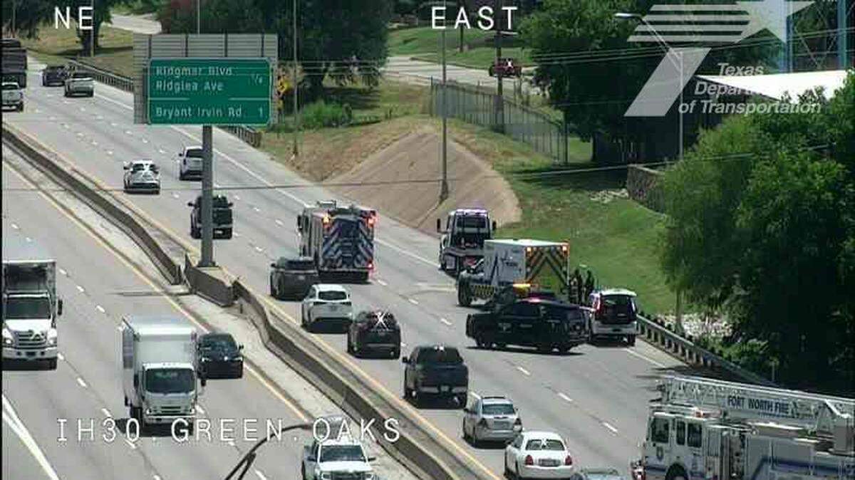 A crash on I-30 in Fort Worth caused serious injuries and closed eastbound lanes near Bryant Irvin Road and Green Oaks Road on Tuesday, July 1.