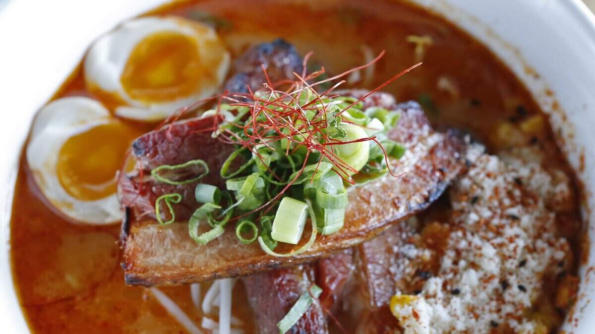 The Oni Reaper at Oni Ramen is a dish made with Carolina Reaper (reportedly the hottest pepper available).  At full strength, the Reaper also features spices made from scorpion, habanero, ghost and other peppers.