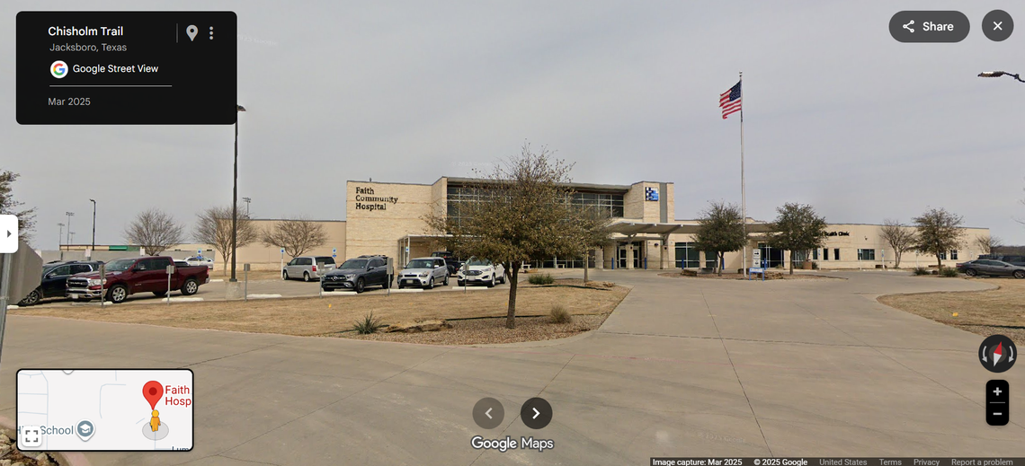Faith Community Hospital is located in Jacksboro at 215 Chisholm Trail.