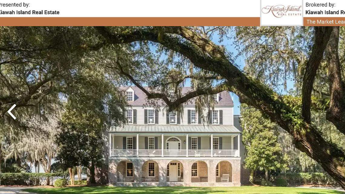 The 16-acre property features two structures: the mansion and a “creek house.”