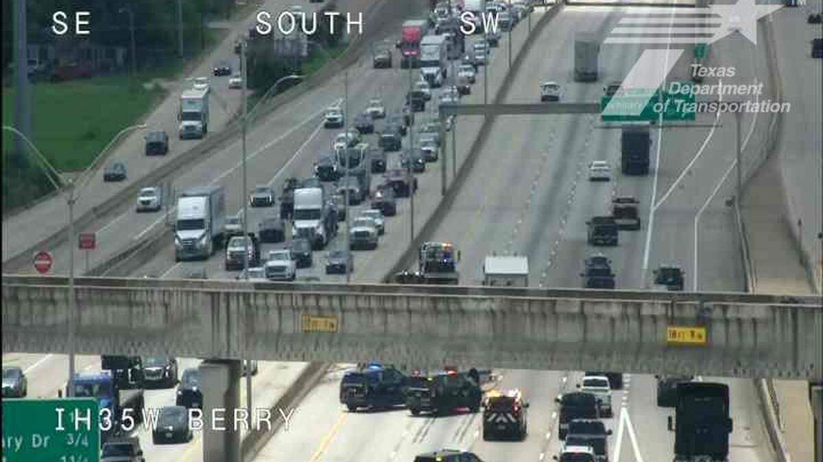 A crash involving an 18-wheeler shut down three southbound lanes of Interstate 35W in south Fort Worth on Wednesday, June 18, officials say. Several people were injured.