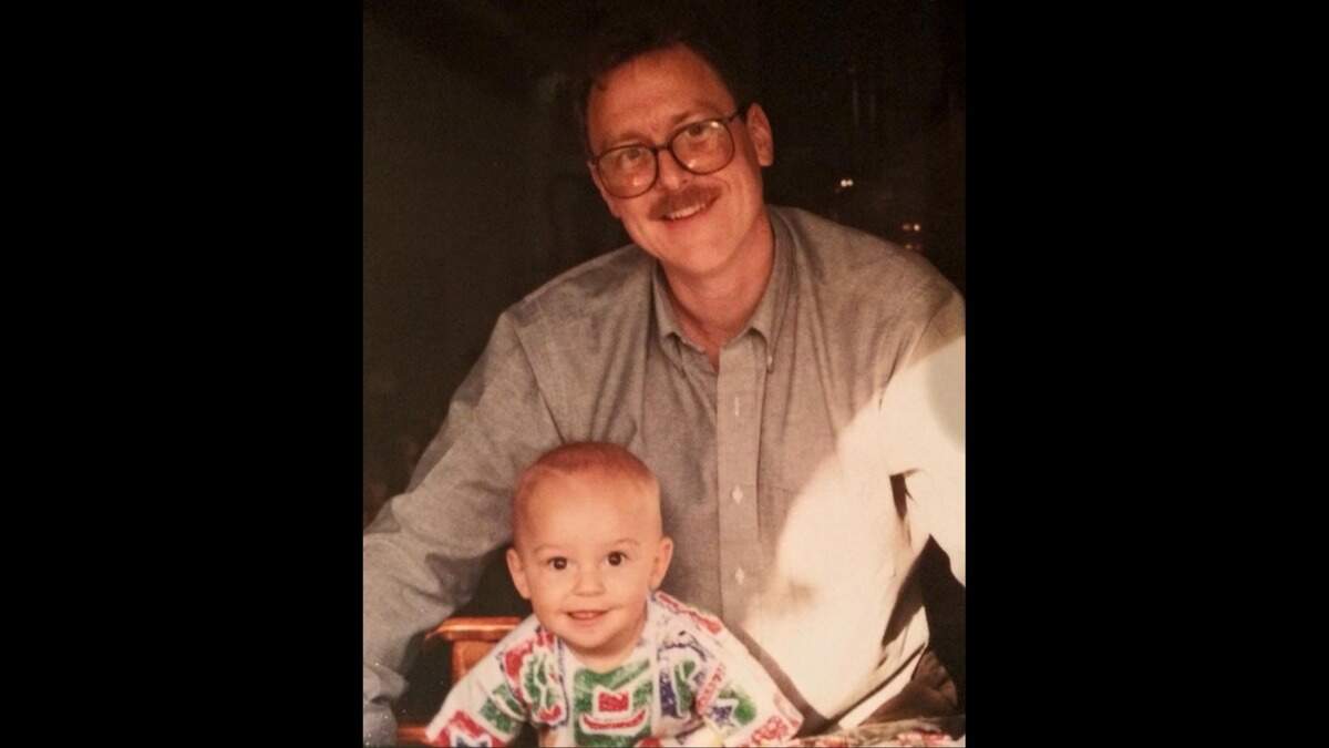 Alexander Ervin is pictured at 8 months old with his father, Ray Ervin, who he was accused of killing in 2013. Alexander Ervin recently was returned to a Texas mental hospital after escaping for two weeks.