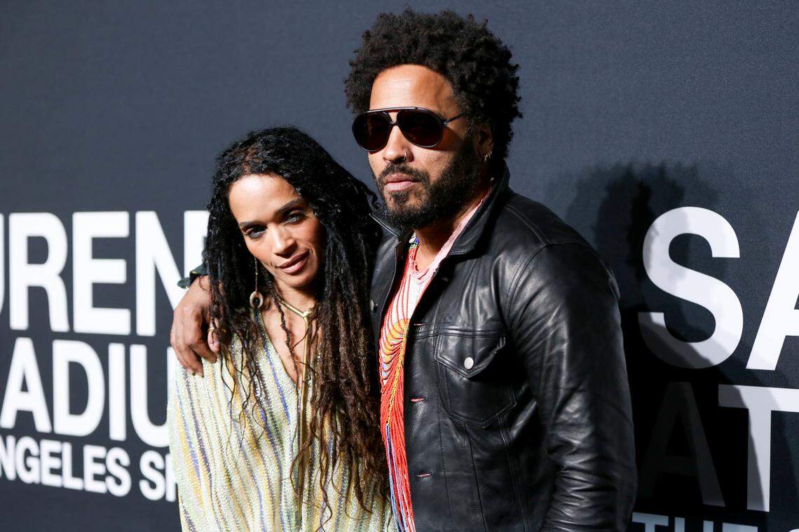 Lisa Bonet, left, and Lenny Kravitz arrive at Saint Laurent at the Palladium at the Hollywood Palladium on Wednesday, Feb. 10, 2016, in Los Angeles.