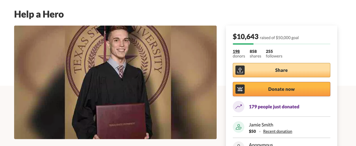 A GoFundMe for Calvin Pettitt, the teacher who was shot at Timberview High School on Wednesday, raised over $10,000 as of October 11.