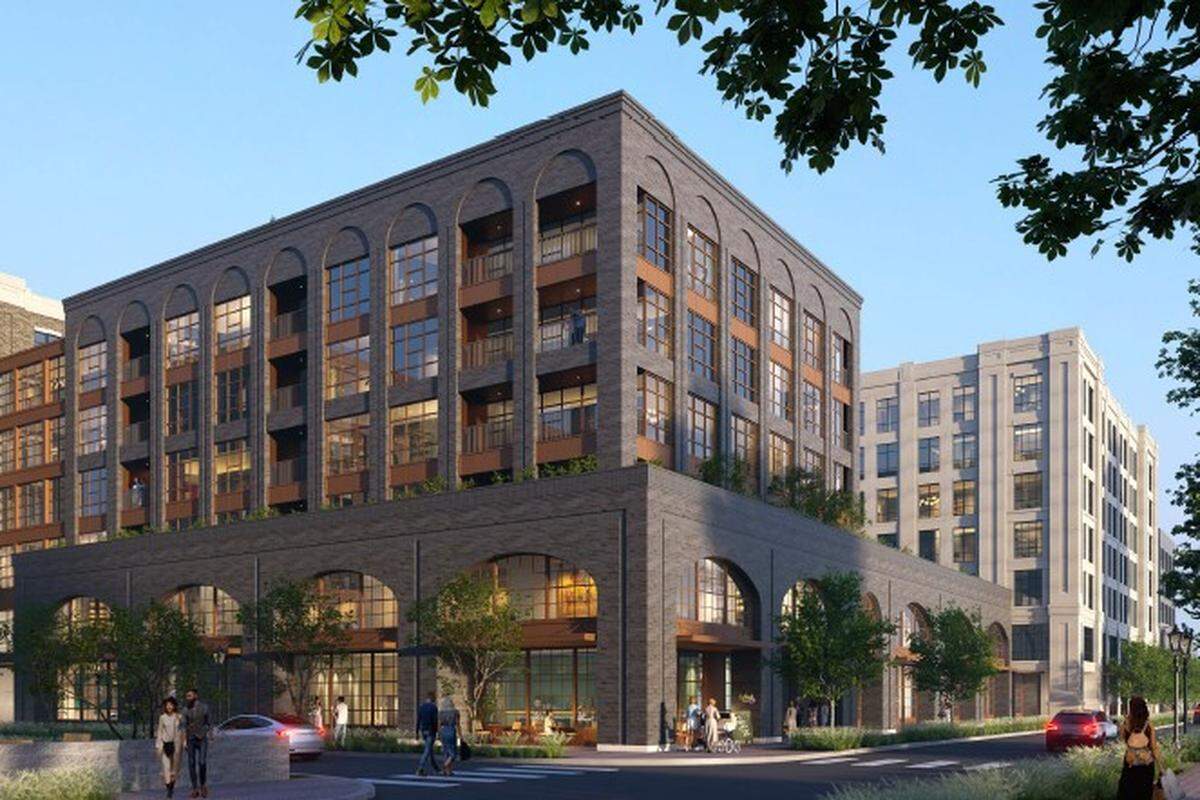 The southeast corner of the apartment building will house a restaurant and retail spaces. The $1.7 billion Westside Village project will break ground in early 2026 and is estimated to finish in 15 years.