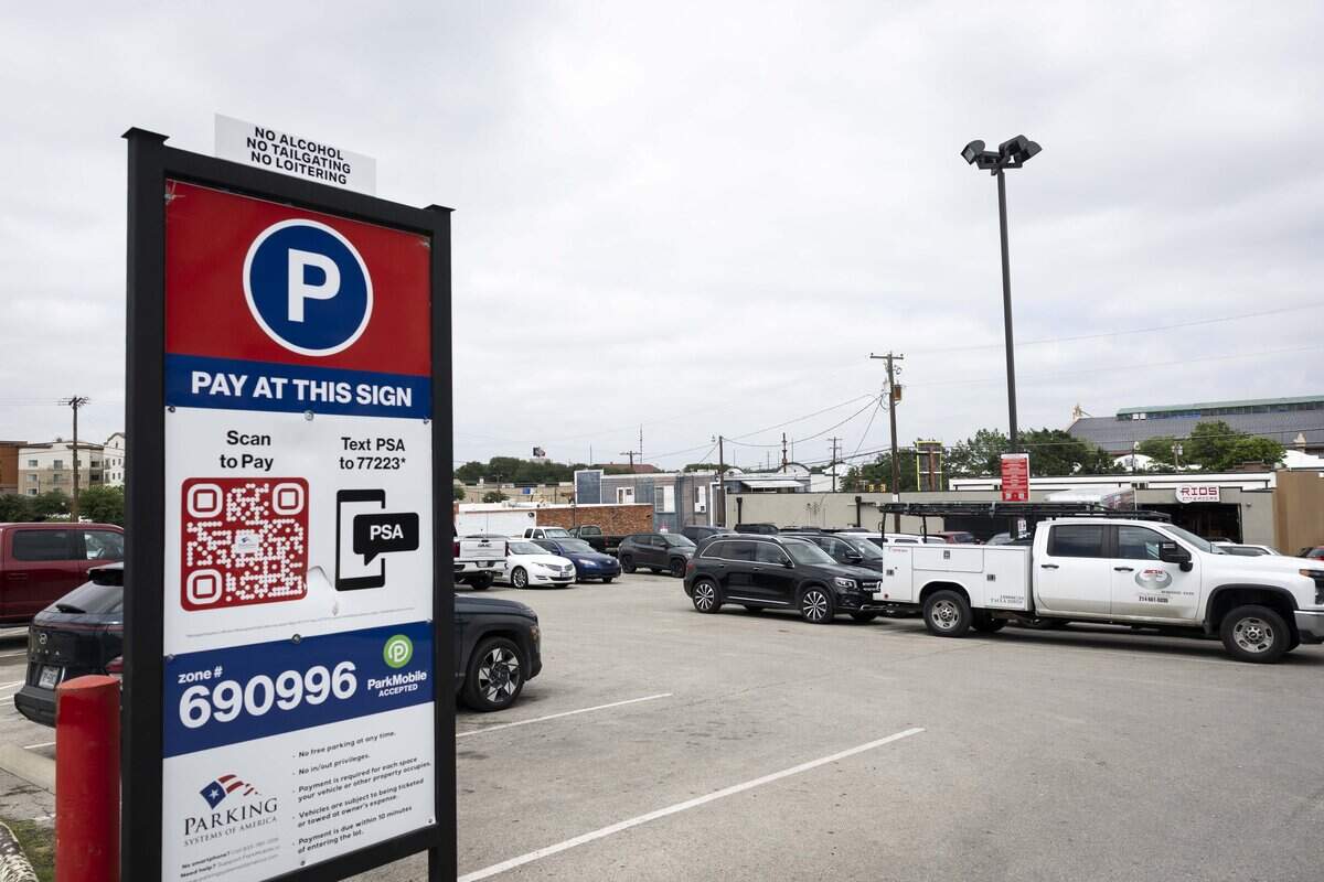 Public parking at 2458 Ellis Ave. near the Stockyards on Wednesday, May 20, 2026 in Fort Worth, Texas. Bootmaker Leddy's wants to make the lot into a 4.5 story parking garage.