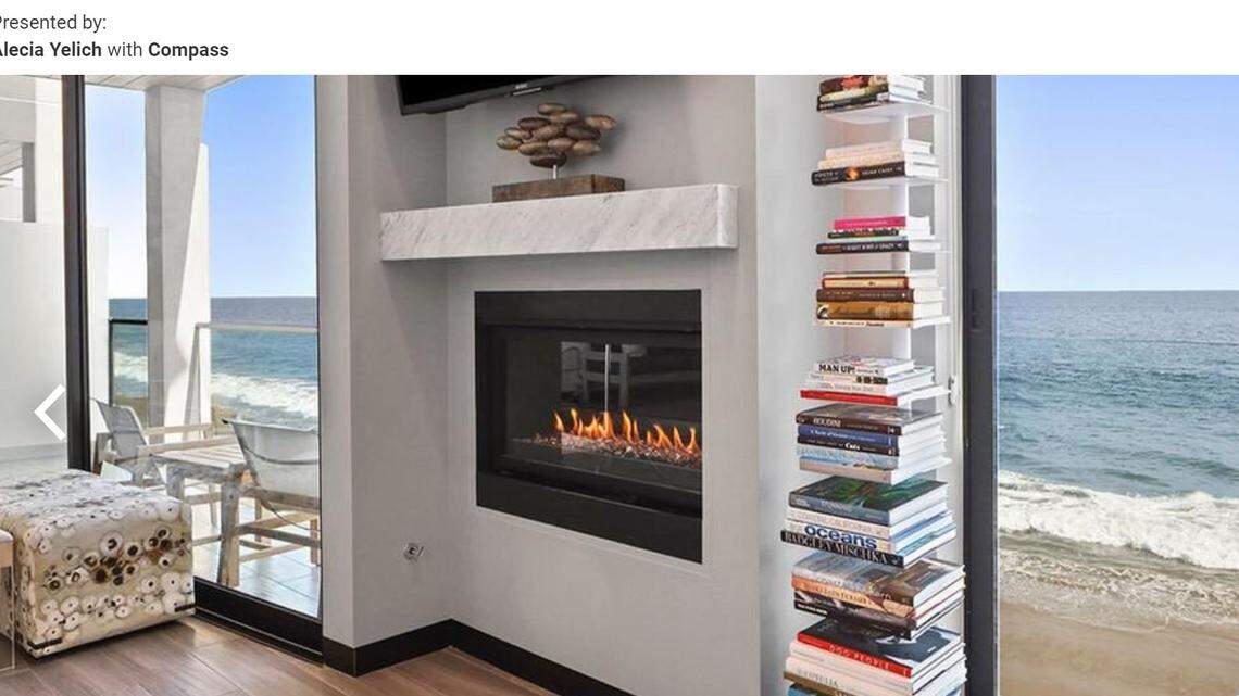 The view from the living room of MLB star Christian Yelich’s home in Malibu, California.