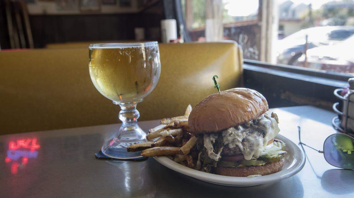 The green chile burger at Fred's. Owner Terry Chandler says he is adding new burger options to the menu.