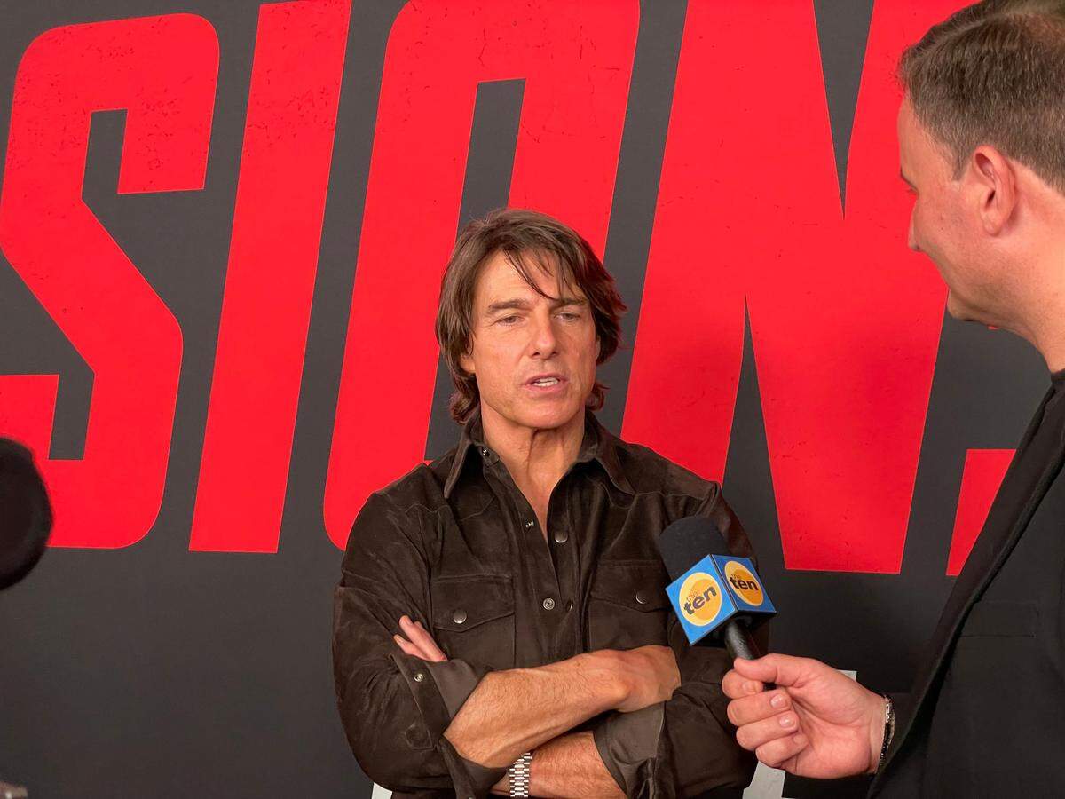 Tom Cruise at the Dallas red carpet for “Mission: Impossible - The Final Reckoning” on Thursday, May 22, 2025.