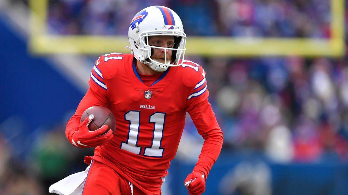 The Buffalo Bills’ Cole Beasley, who is the team’s second-leading receiver, will miss Sunday’s game against the Patriots after testing positive for COVID-19. Beasley was open about refusing to get vaccinated. He’ll be unavailable for at least 10 days.