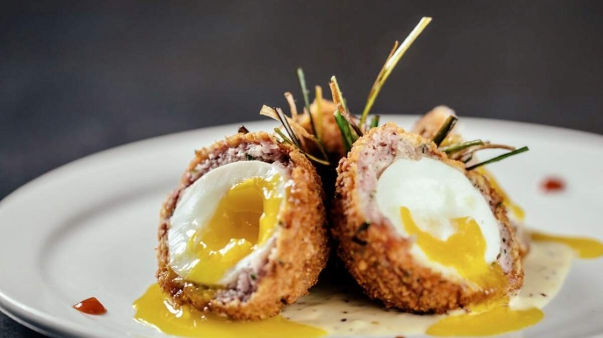 Scotch eggs at Trinity College Irish Pub.