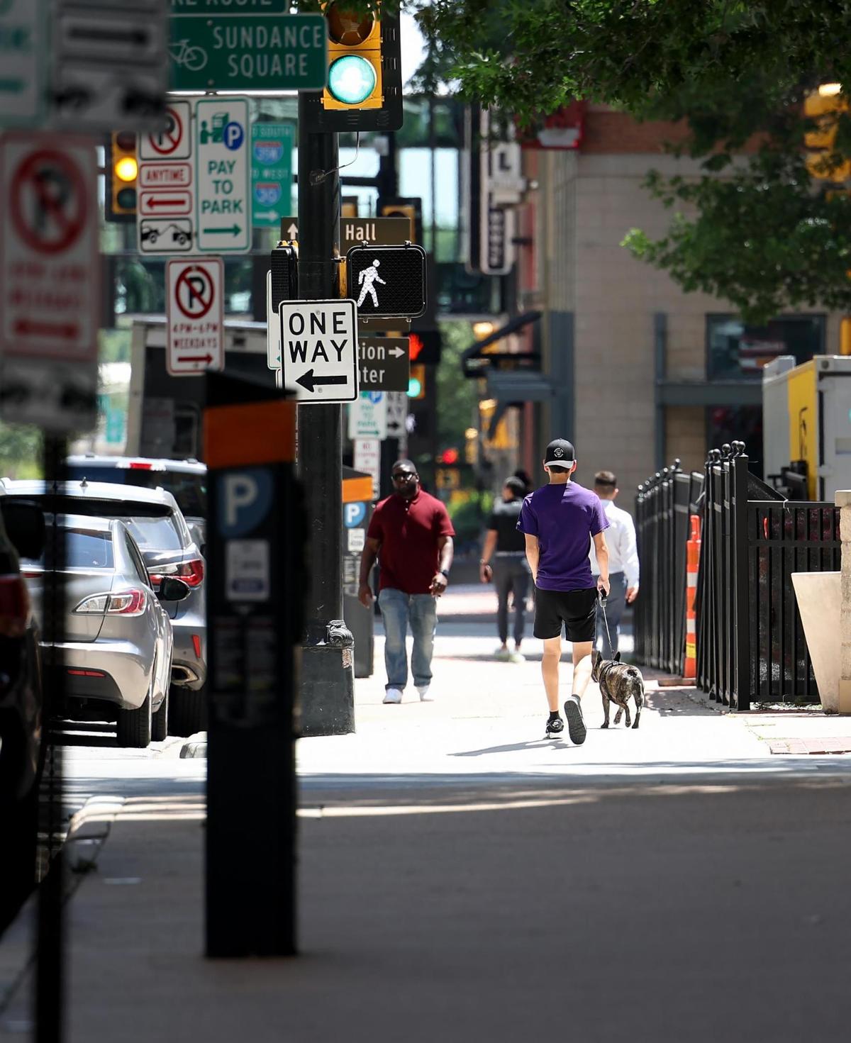 Foot traffic is up in downtown Fort Worth, including West Seventh Street. Hotel bookings are increasing and office occupancy rates are climbing.