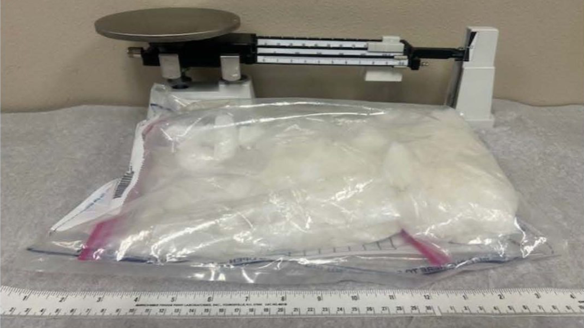 After a car chase, Terrell police said they found 4 pounds of crystal meth in a vehicle that was linked with a robbery and reported to be stolen.