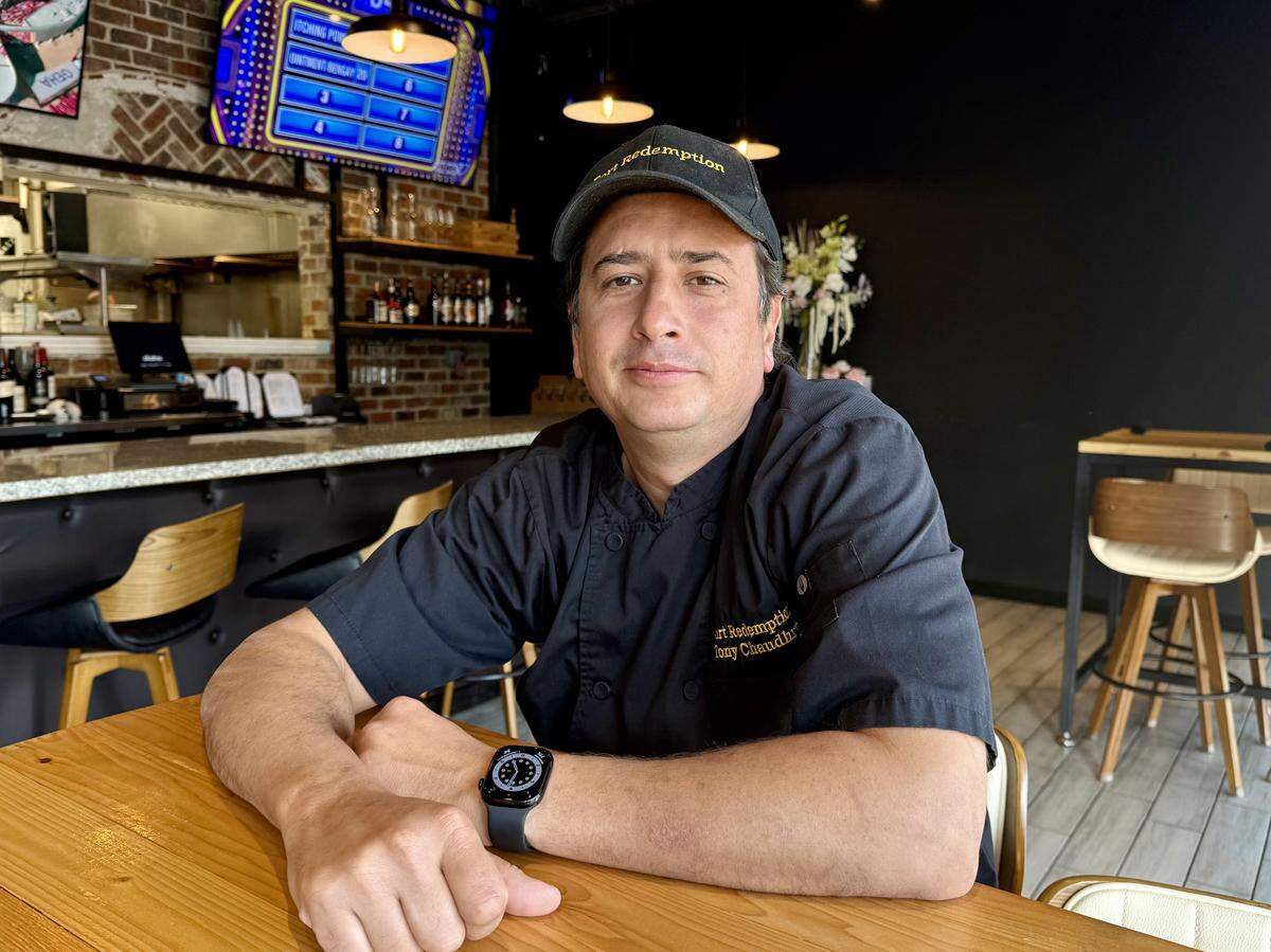 Chef Tony Chaudhry at Fort Redemption, a neighborhood steakhouse in Fort Worth, Texas, Sept. 28, 2025.