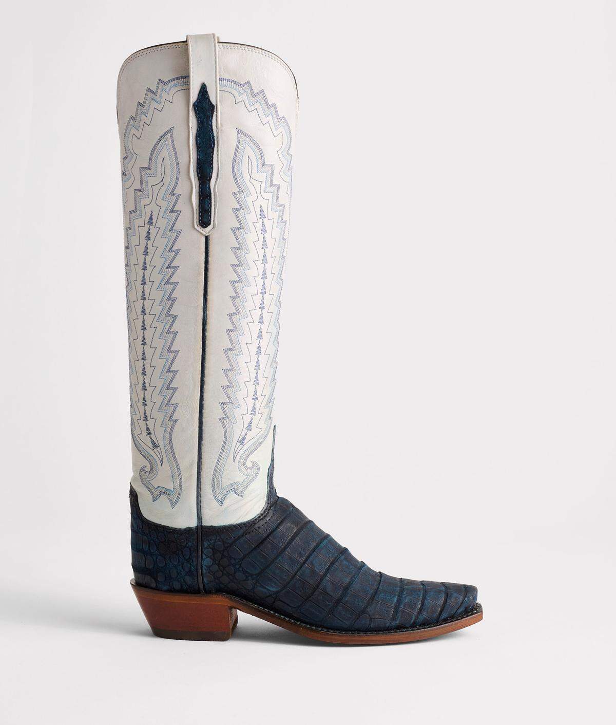 The $2,995 Priscilla Exotic boot from the Lucchese x Cowboys collection.